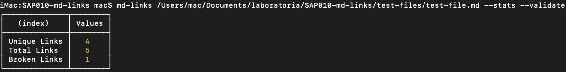 Link validate and stats